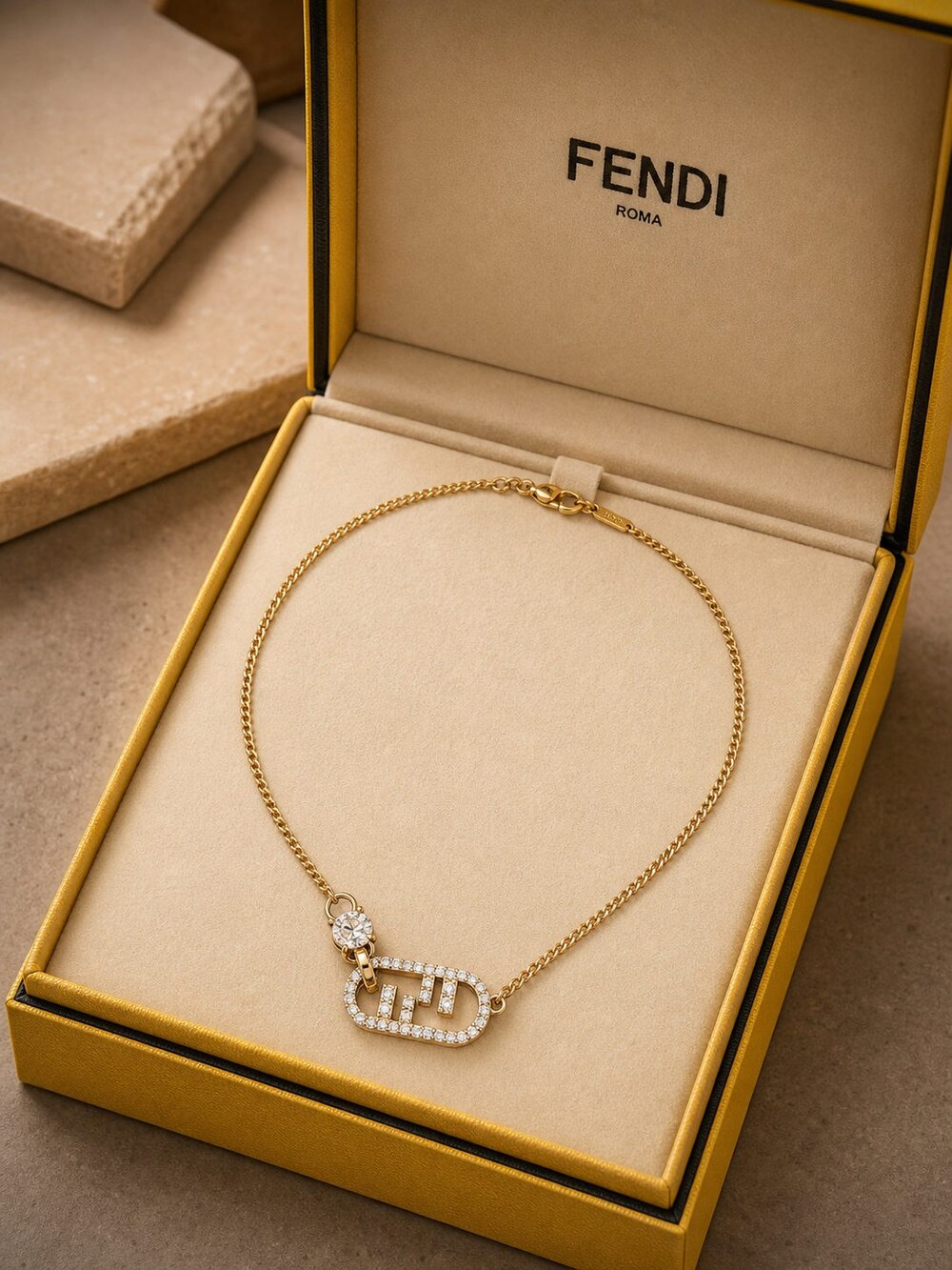 Fendi Modern Designer Necklace Style 2ai | New with Box - Picture 1 of 9